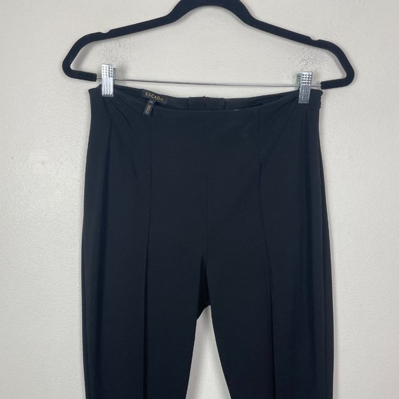 Escada Woman's 38/ US 8 Black High Rise Tapered Leg Career Trouser‎ Pants - Picture 2 of 11